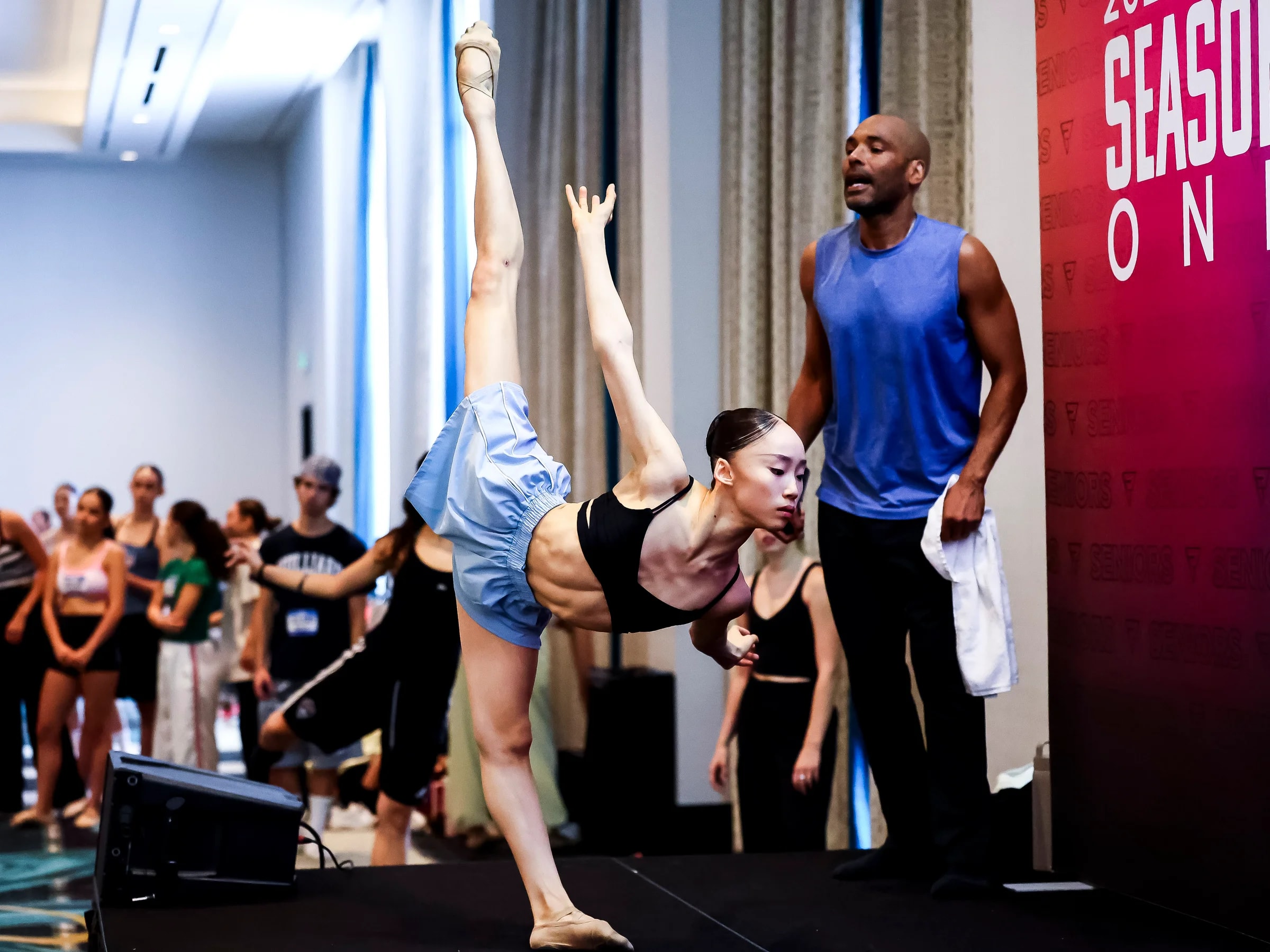 Dancers training with an OPUS educator